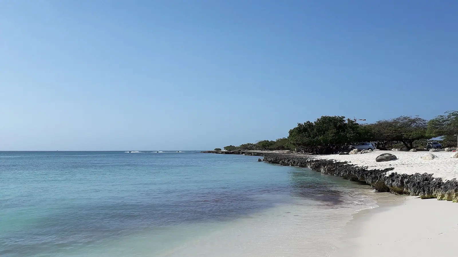 Eagle Beach shoreline in Aruba