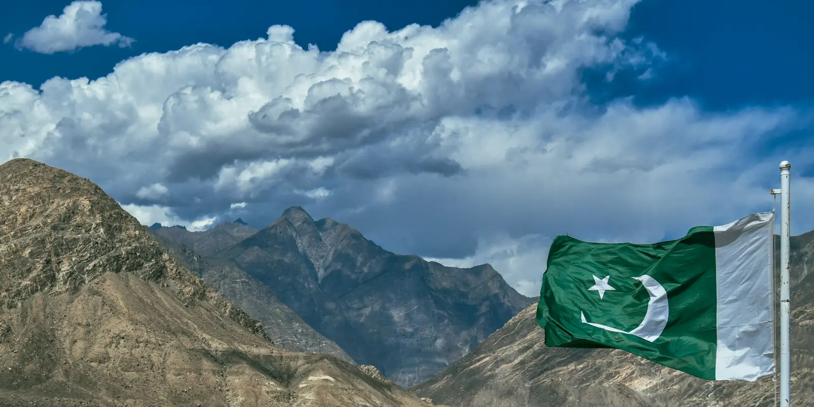 The Karakoram Highway junction near the Pakistan-China border, part of the overland route linking Pakistan to Central Asia