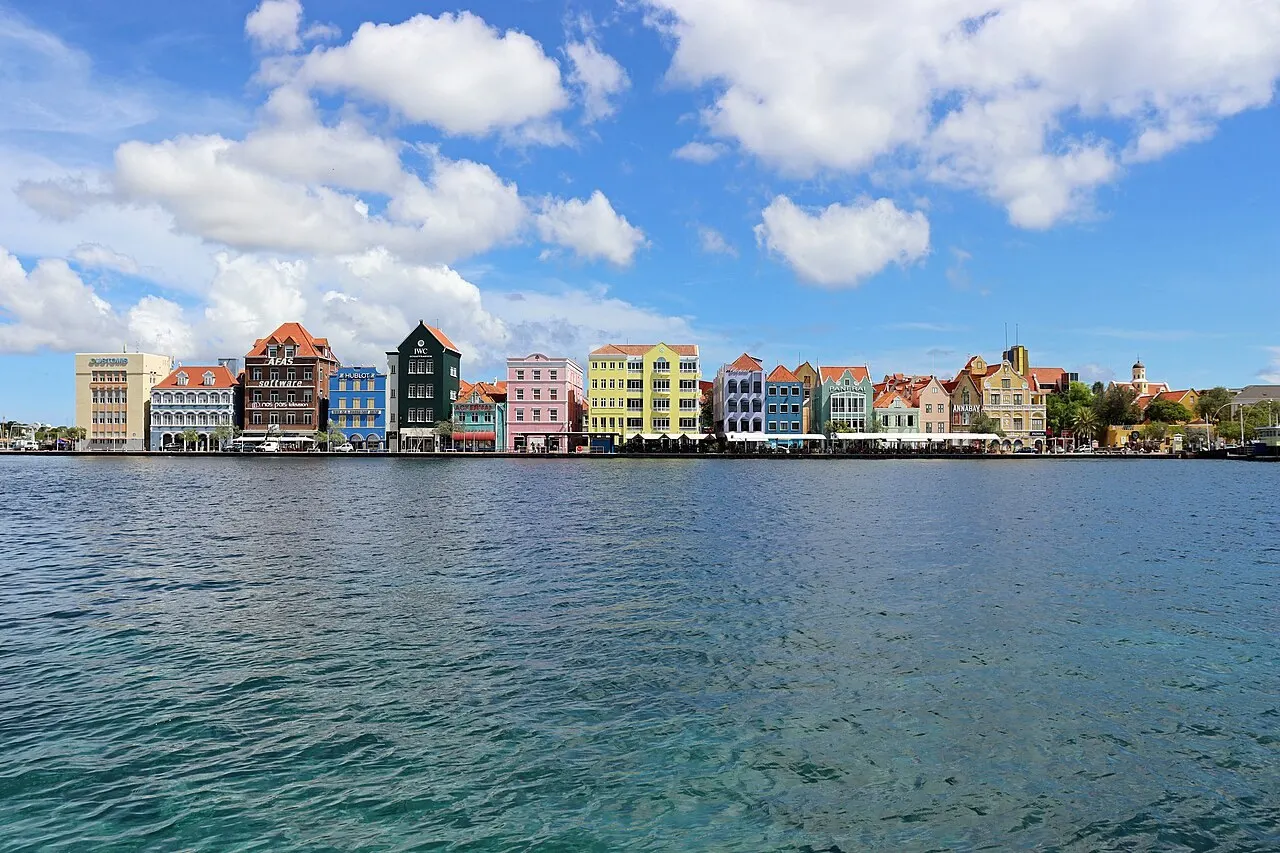 The Handelskade waterfront in Willemstad
