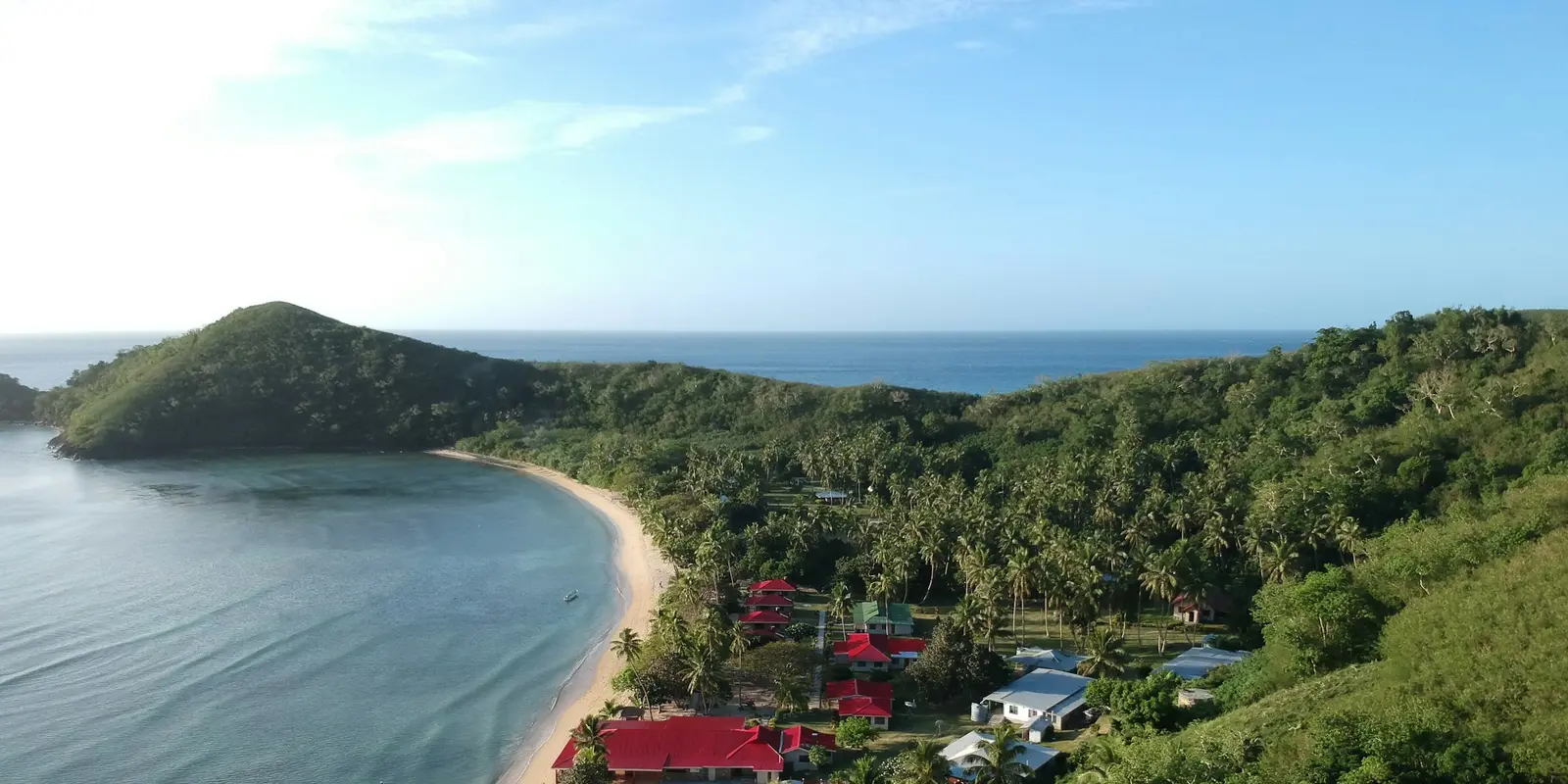 A backpacker resort on the water's edge in Fiji, the kind of outer-island stay where connectivity is far less certain than in Nadi or Suva