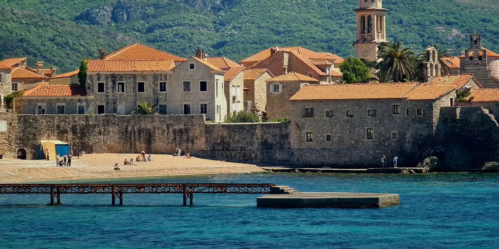 Budva's old town on Montenegro's Adriatic coast
