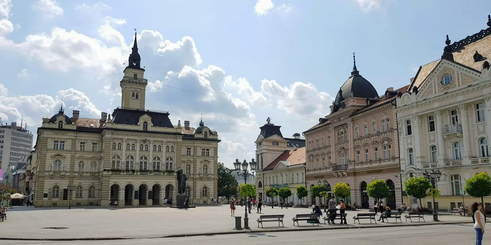 Altstadt von Novi Sad Sonniger Morgen in der Altstadt von Novi Sad, Serbien