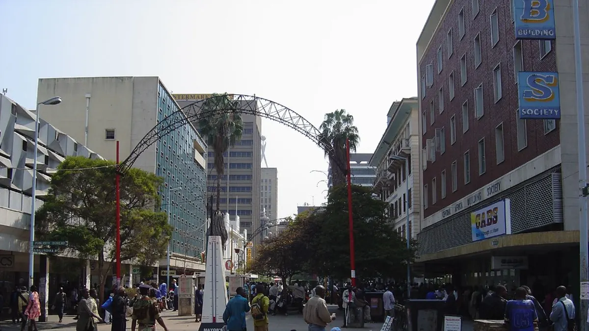 First Street in Harare, Zimbabwe