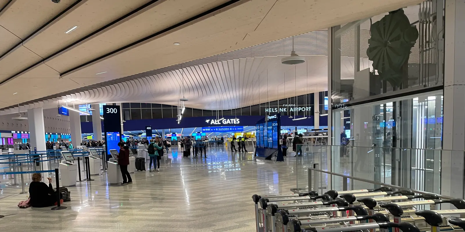 Helsinki Airport check-in hall