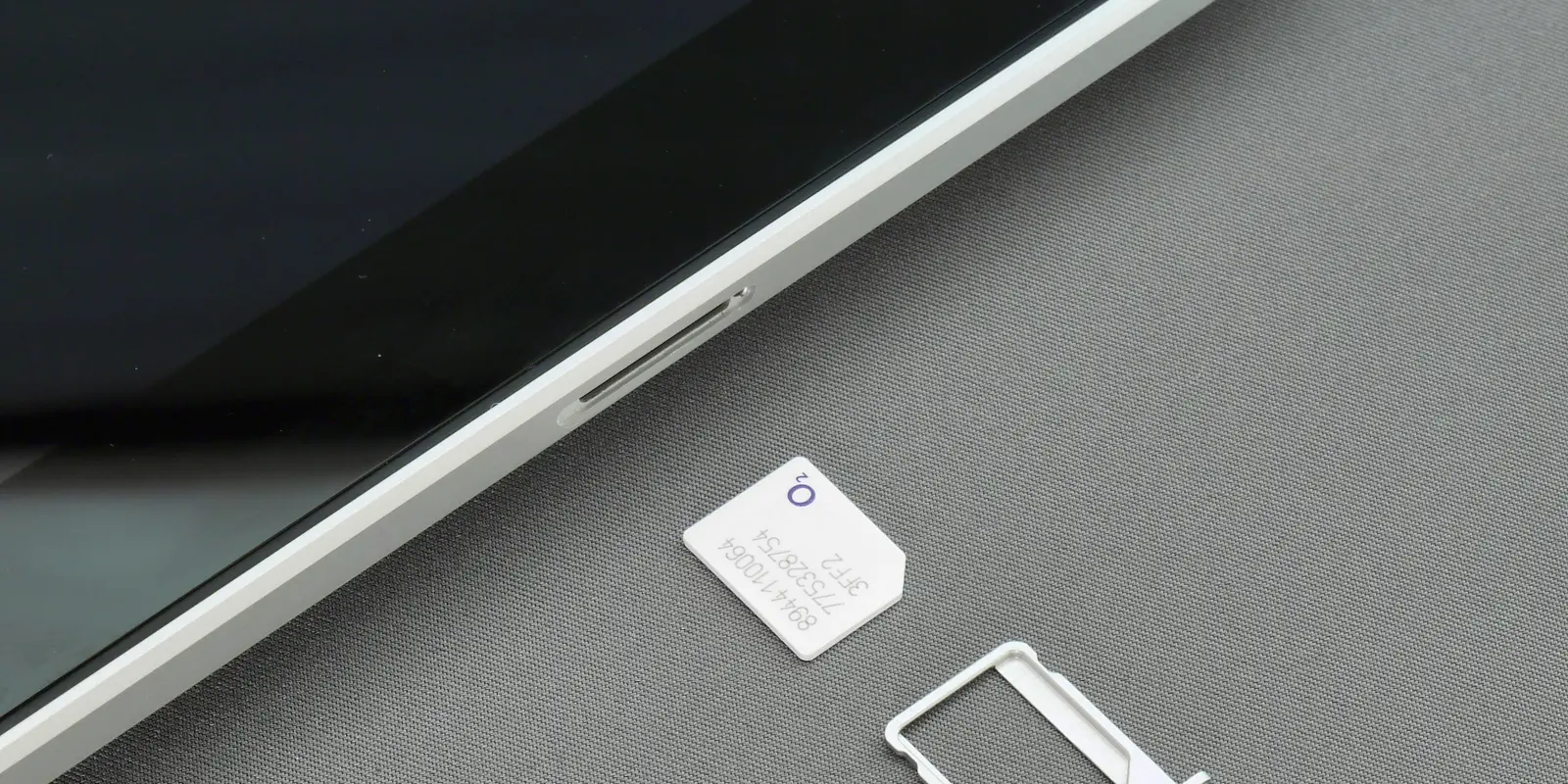 Close-up of a SIM card