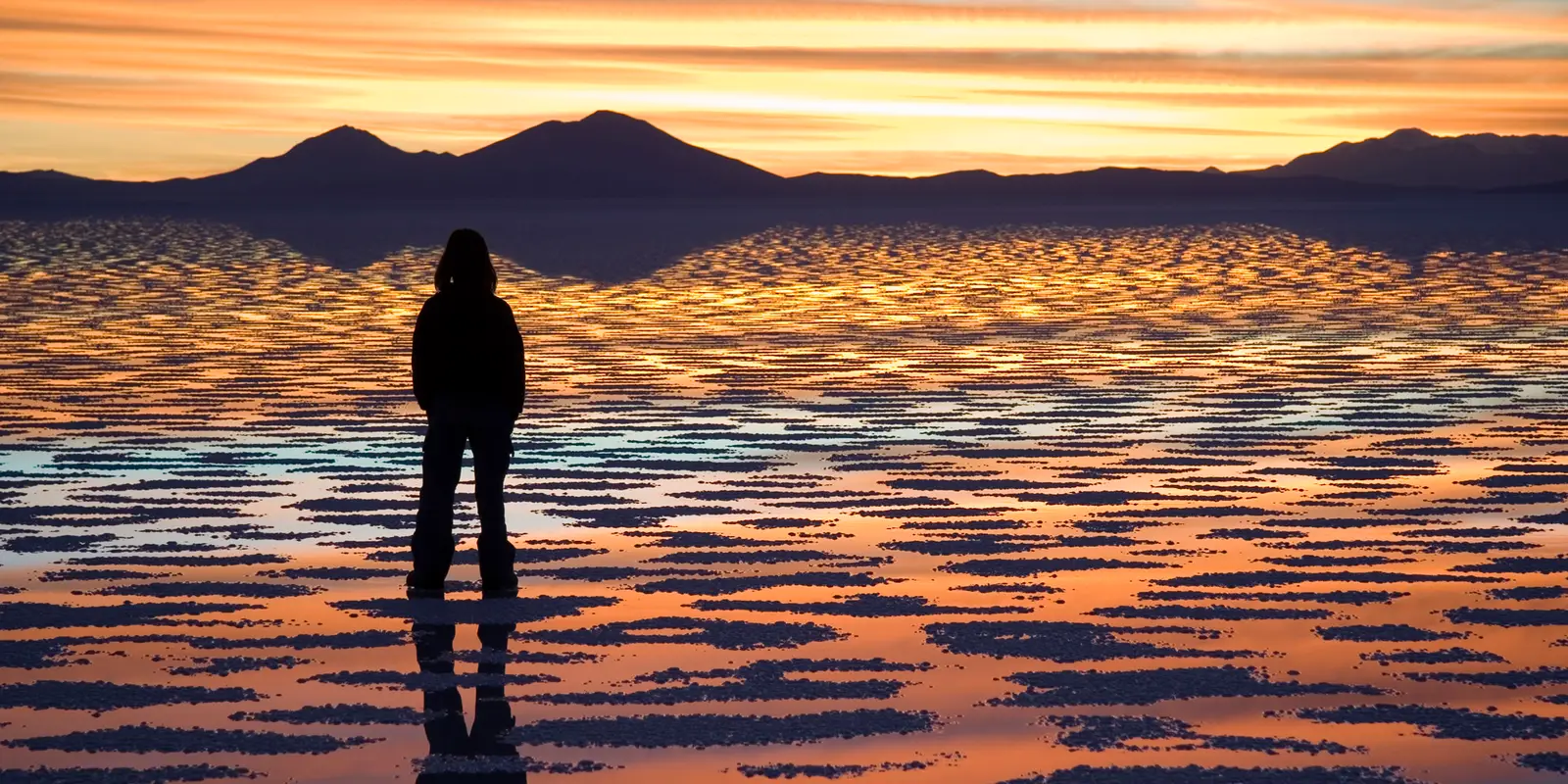 Salar de Uyuni at sunset, where a mobile plan should never replace offline navigation arrangements