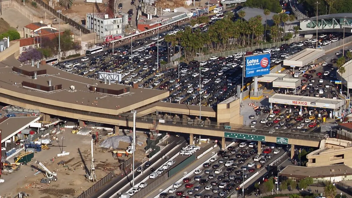 San Ysidro border crossing near Mexico