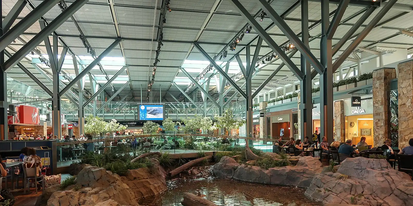 Vancouver International Airport international terminal The public concourse of Vancouver International Airport's international terminal