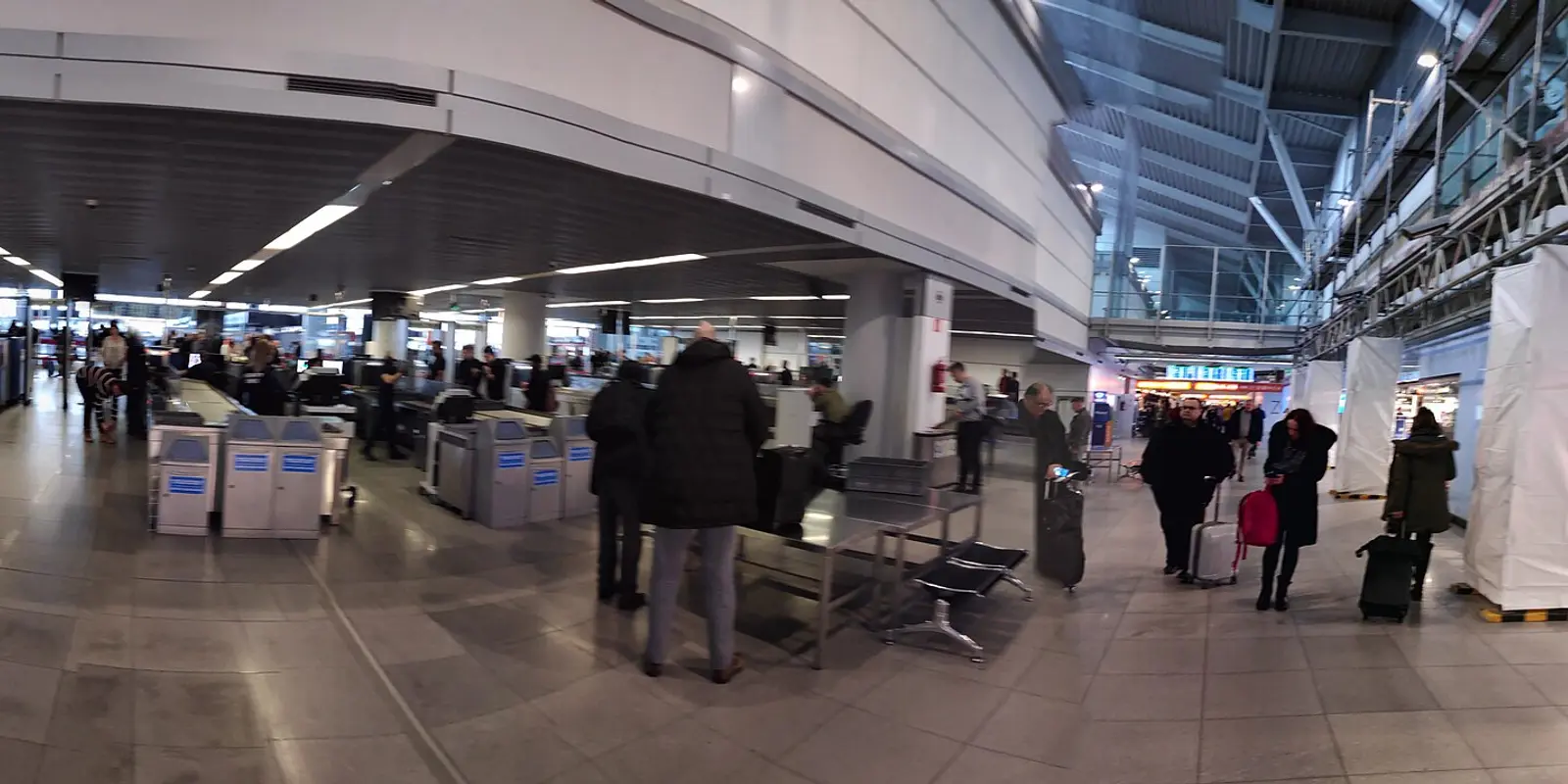 Terminal interior at Warsaw Chopin Airport