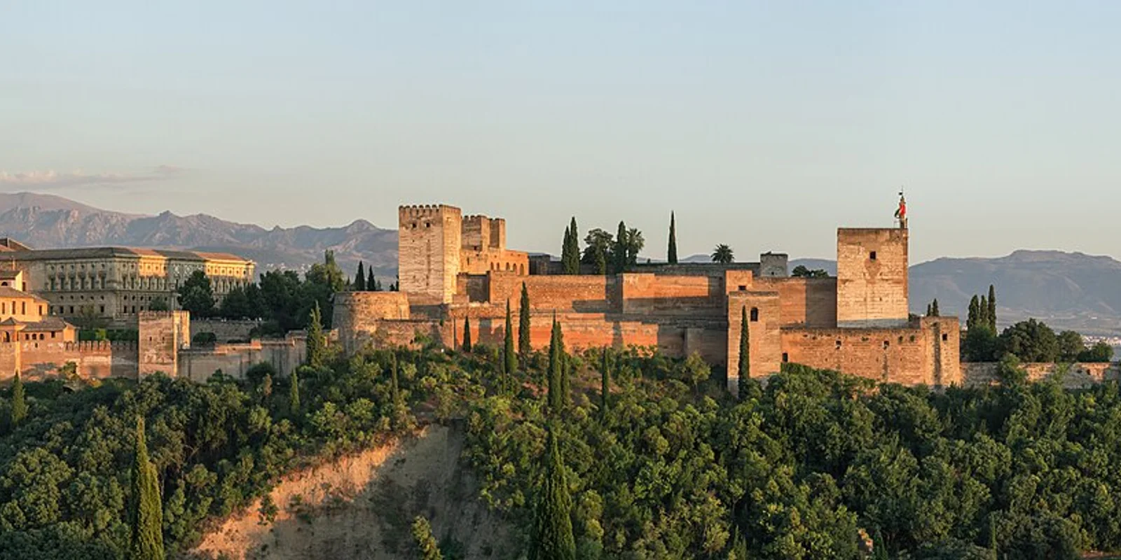Alhambra buildings viewed from Granada