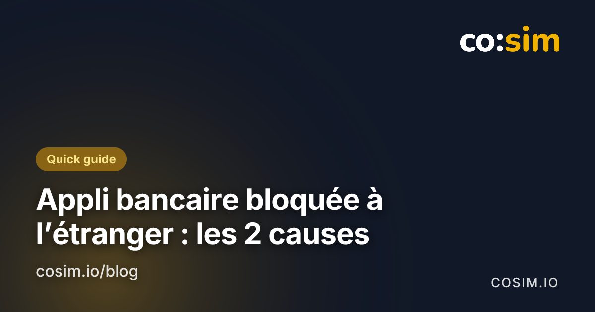 Liste de préparation pour garder ses applications bancaires et d'identité utilisables à l'étranger avec une eSIM de voyage
